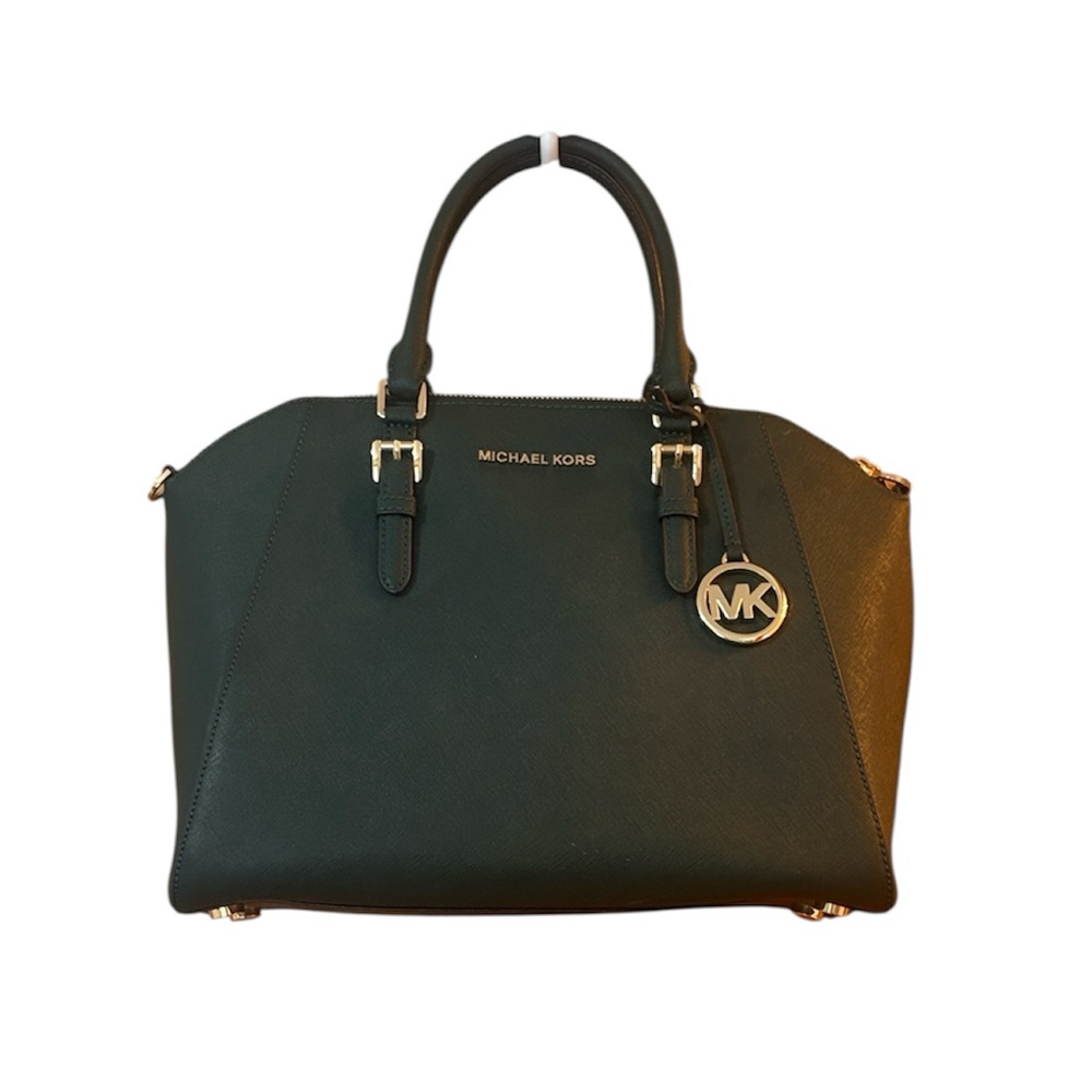 Michael Kors Green Leather Ciara Handbag